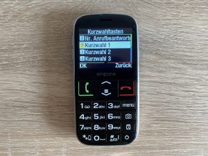 Emporia Euphoria V50 Seniorenhandy Menü 5