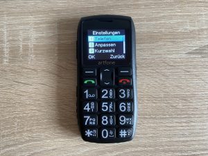 Artfone C1+ Seniorenhandy Menü Einstellungen