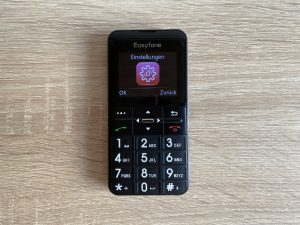 Easyfone Prime-A7 Seniorenhandy Menüpunkt Einstellungen