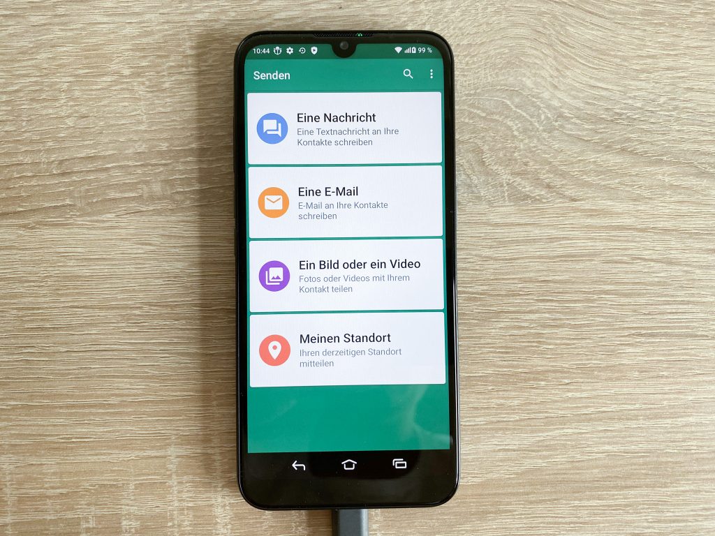Doro 8100 4G Seniorenhandy Textmenü