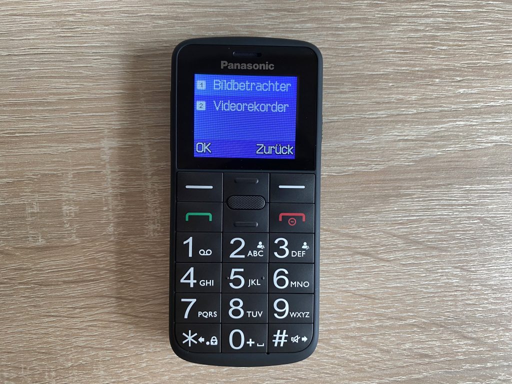 Panasonic KX-TU110 EXB Seniorenhandy Menü Multimedia