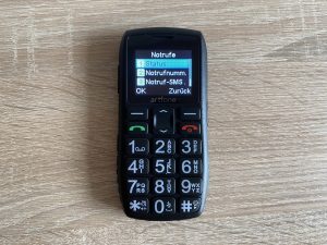 Artfone C1+ Seniorenhandy Menü Notrufe