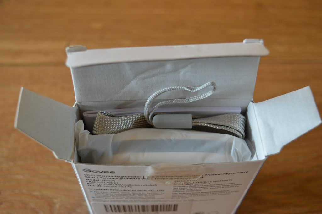 Govee H5179 Thermo-Hygrometer Verpackung geöffnet
