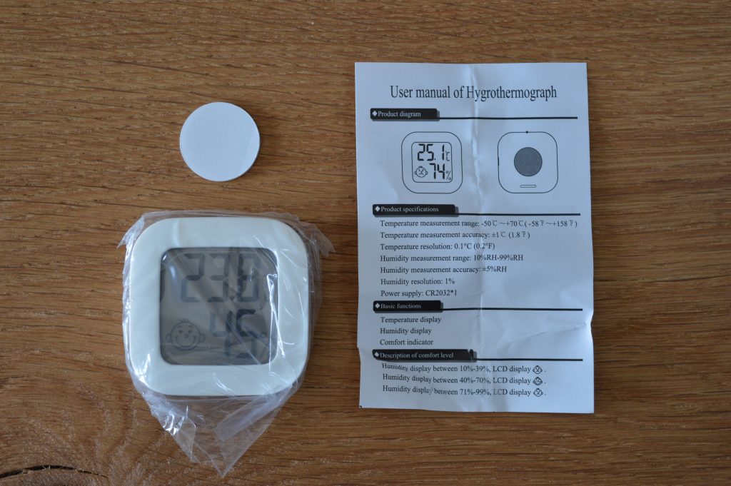 Pairier CX-0726 Mini-Hygrometer Verpackungsinhalt