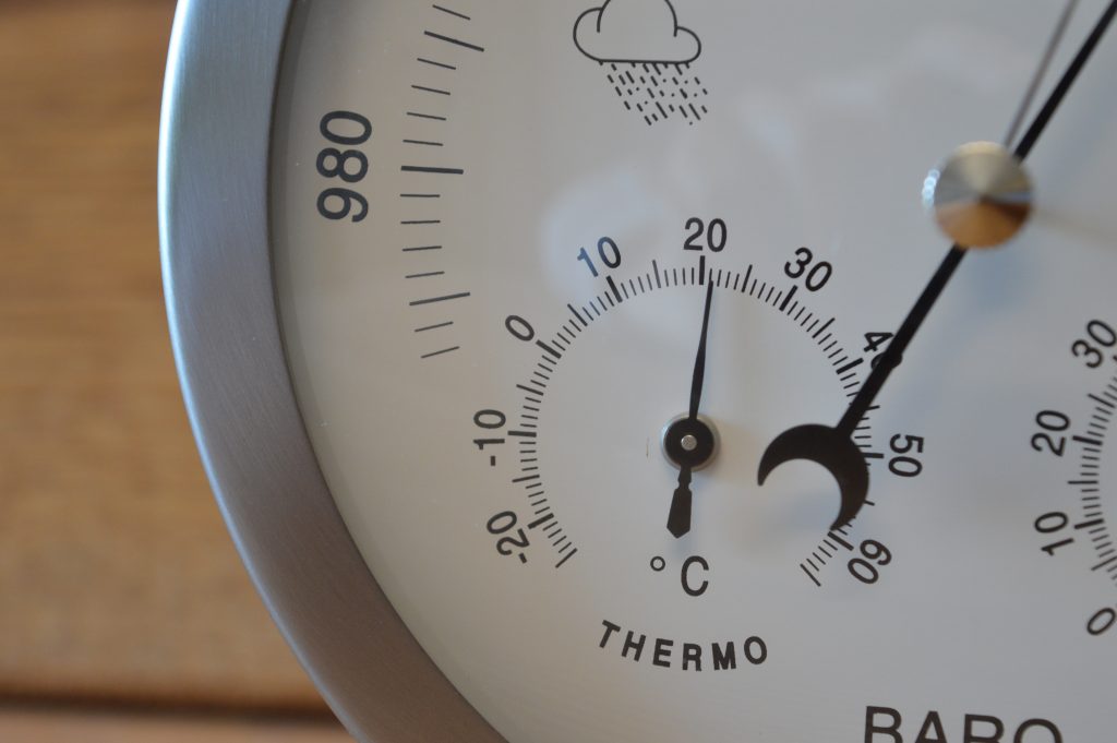 GardenMate Hygrometer und Barometer Detailansicht Temperatur