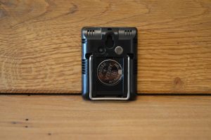 Daquas HM1 Thermo-Hygrometer Rückansicht geöffnetes Batteriefach