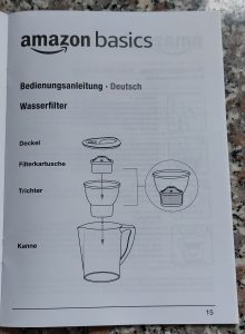 Amazon Basics 1030401 Wasserfilter Beschreibung deutscher Teil