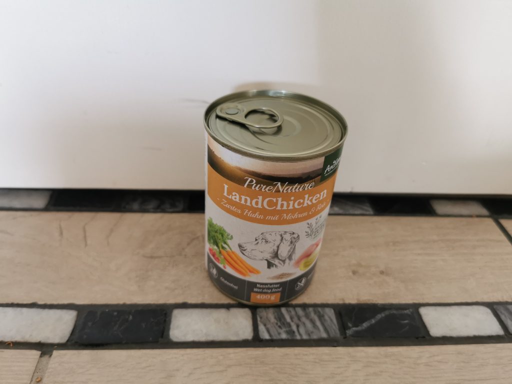AniForte Nass LandChicken Hundefutter Dose Frontalansicht