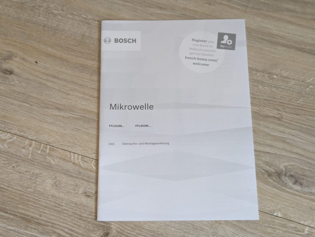 Anleitung der Bosch FFL023MW0 Serie 2 Mikrowelle