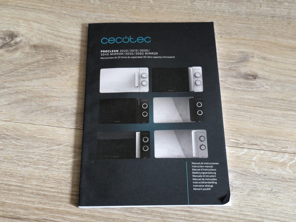 Anleitung der Cecotec Microondas ProClean 3050 Mikrowelle