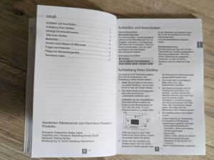 Anleitung der Panasonic NN-E20JWMEPG Mikrowelle, geöffnet