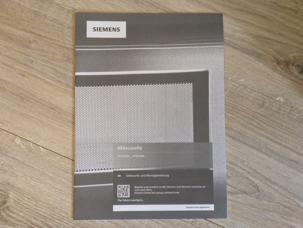 Anleitung der Siemens FF023LMW0 iQ300 Mikrowelle