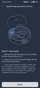 App des SwitchBot S10 Saug-Wisch-Roboters, Hauptseite