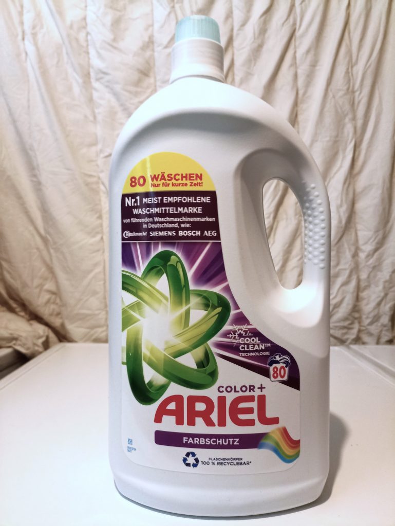 Ariel Color+ Flüssig Waschmittel, Verpackung Vorderseite