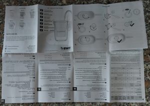 BWT AQUAlizer Home Wasserfilter Bedienungsanleitung mehrfach gefaltet
