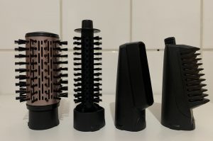 BaByliss AS200E Warmluftbürste ausgepackt mit Zubehör vier Aufsätze