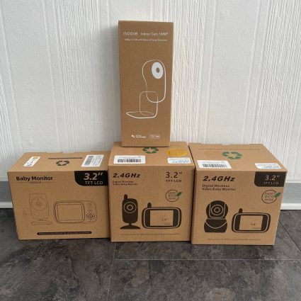 Babyphones mit Kamera in recylebarer Verpackung