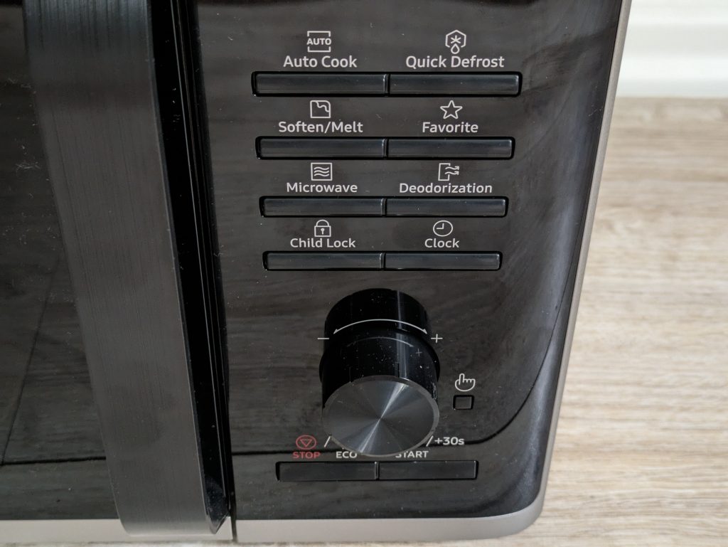 Bedienfeld der Samsung MS2AK3515ASEG Mikrowelle