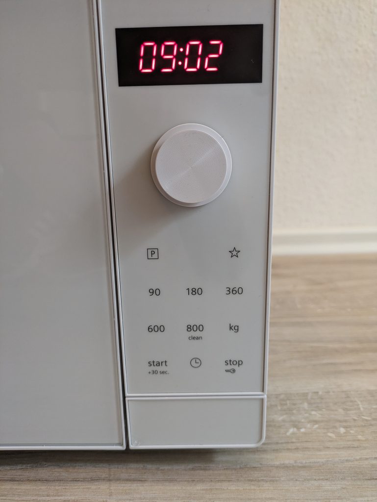 Bedienfeld der Siemens FF023LMW0 iQ300 Mikrowelle