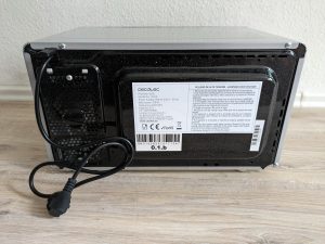 Cecotec Microondas ProClean 3050 Mikrowelle von hinten