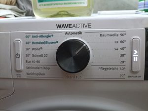 Ecover Universal Waschmittel, Einstellung Waschmaschine, Warmwäsche 60 Grad