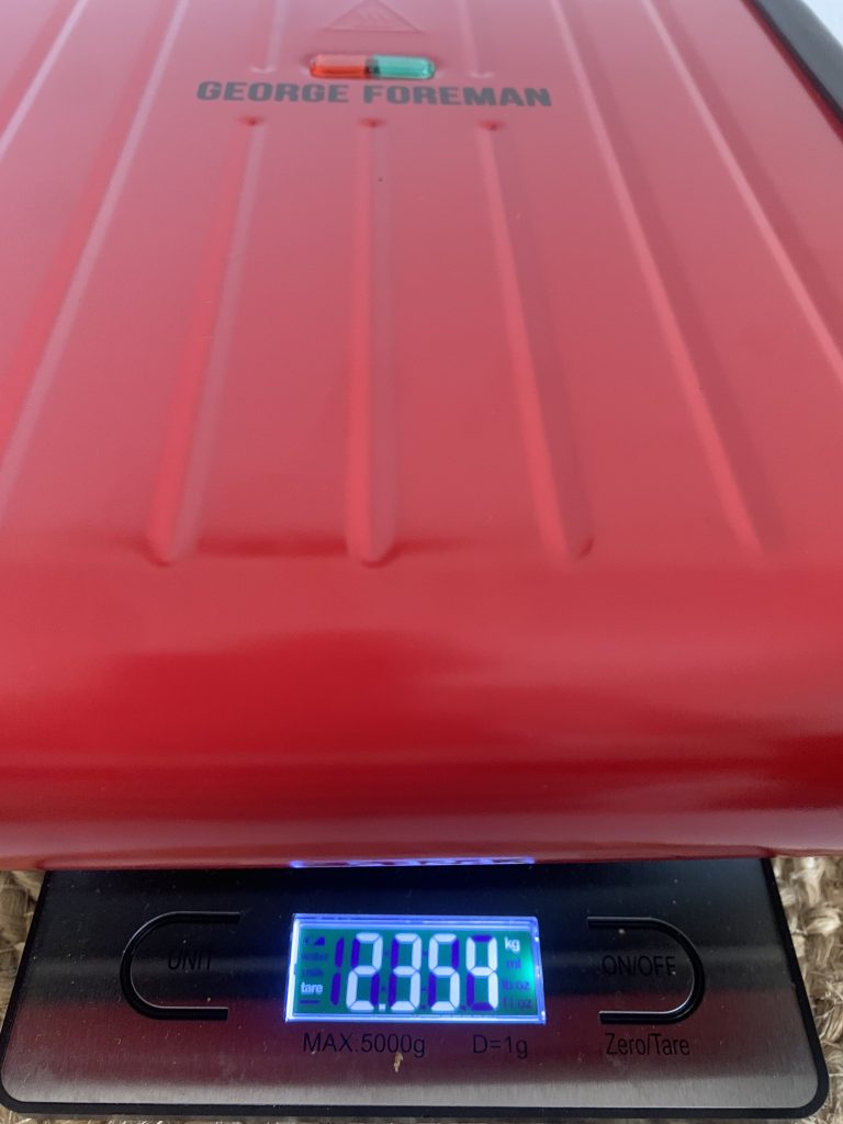 George Foreman 25030-56 Kontaktgrill Gewicht