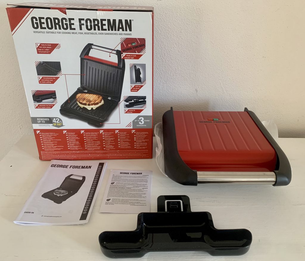 George Foreman 25030-56 Kontaktgrill ausgepackt mit Zubehör