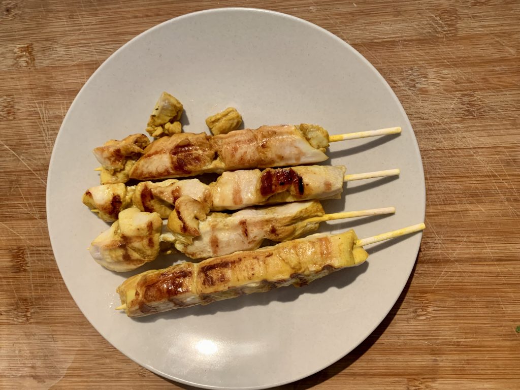 George Foreman 25030-56 Konatktgrill fertige Hähnchenspieße