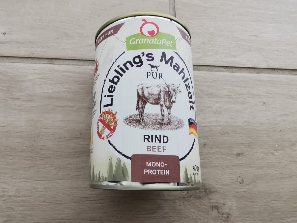 GranataPet Liebling’s Mahlzeit Huhn und Kürbis Hundefutter Dose von vorn