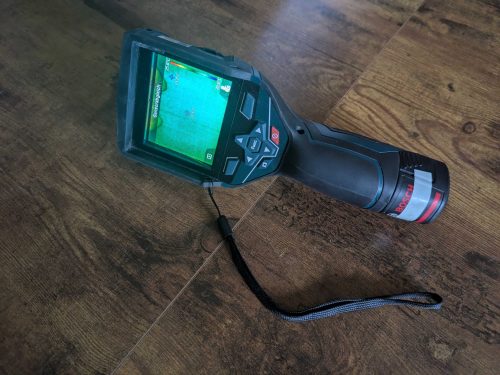 Im Mikrowellen-Test genutzte Wärmebildkamera