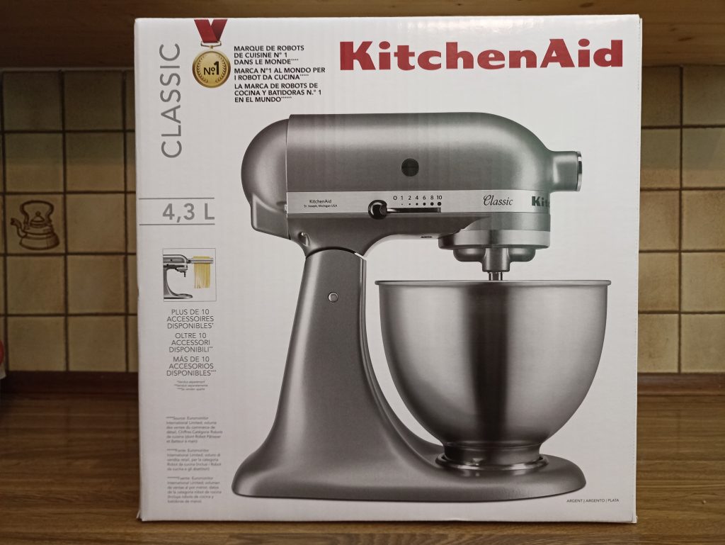 KitchenAid 5K45SSESL Küchenmaschine, Verpackung Rückseite