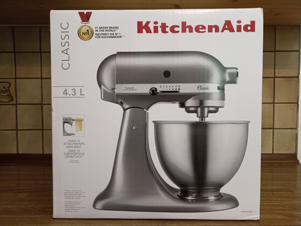 KitchenAid 5K45SSESL Küchenmaschine, Verpackung Vorderseite