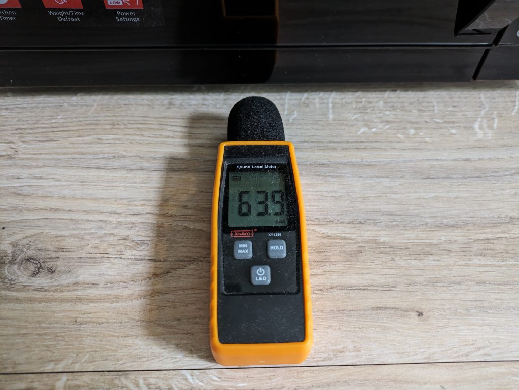 Lautstärke der Sharp R642BKW Mikrowelle
