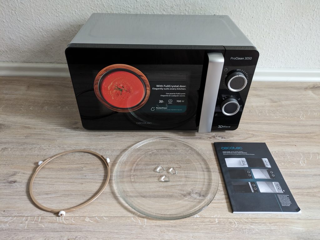 Lieferumfang der Cecotec Microondas ProClean 3050 Mikrowelle