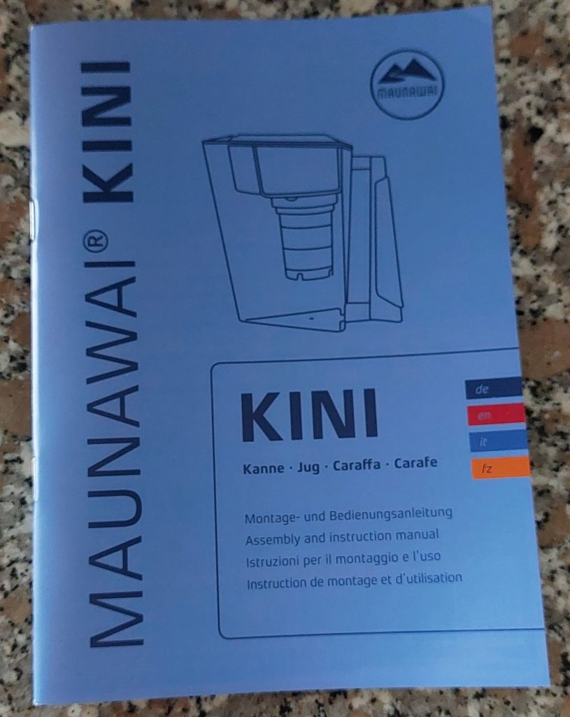Maunawai Kini Wasserfilter Bedienungsanleitung