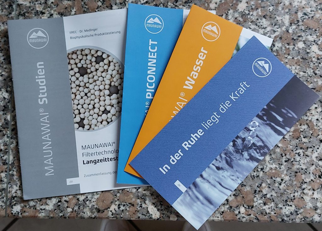 Maunawai Kini Wasserfilter Flyer komplett