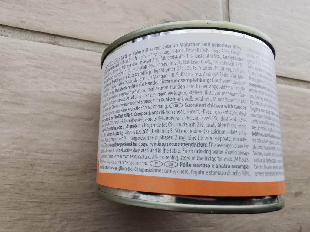 MjAMjAM - Premium Nassfutter Hundefutter Dose von hinten
