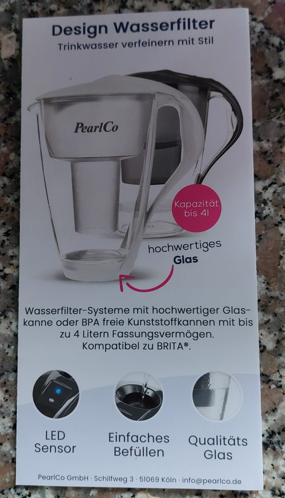 PearlCo Astra Wasserfilter Beschreibung