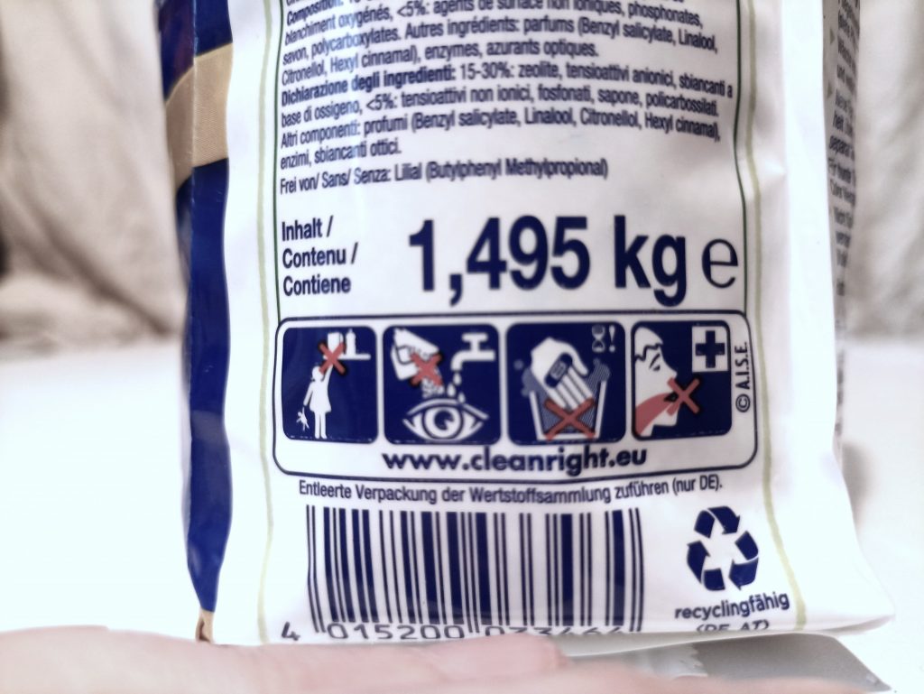 Persil Universal Megaperls Waschmittel, Seitenansicht 2, Sicherheitshinweise