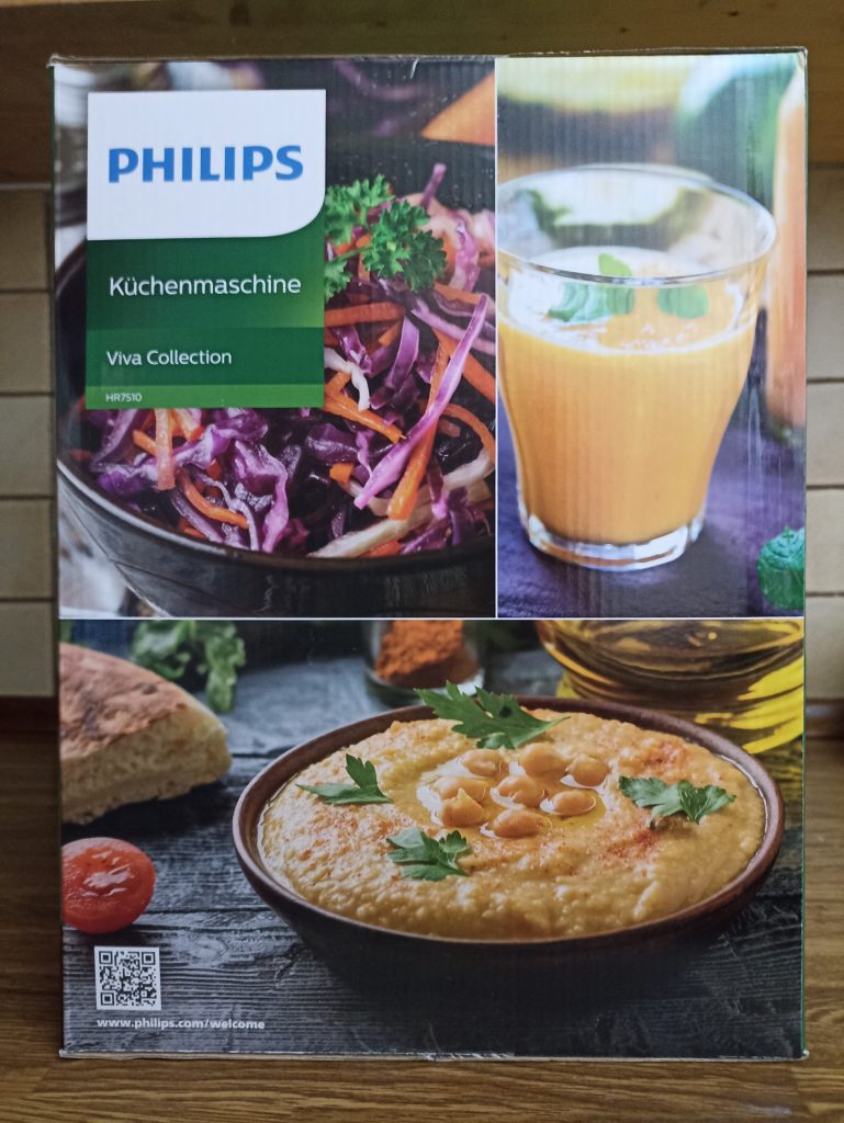 Philips Viva Collection Küchenmaschine, Verpackung Seitenansicht 1