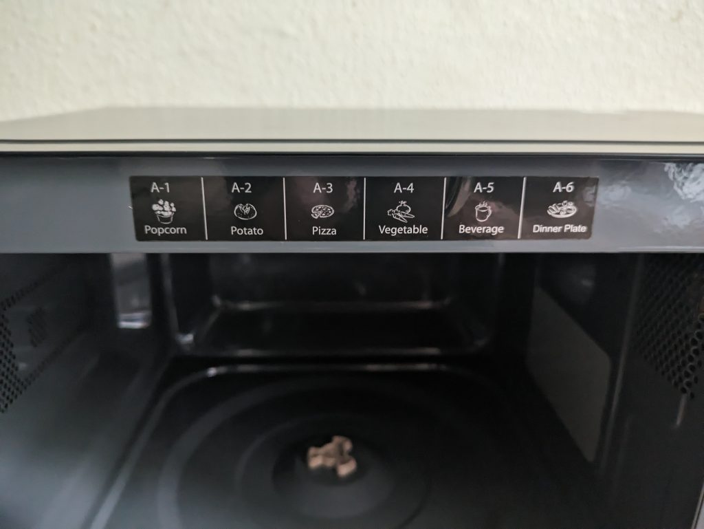 Programme der Sharp R642BKW Mikrowelle