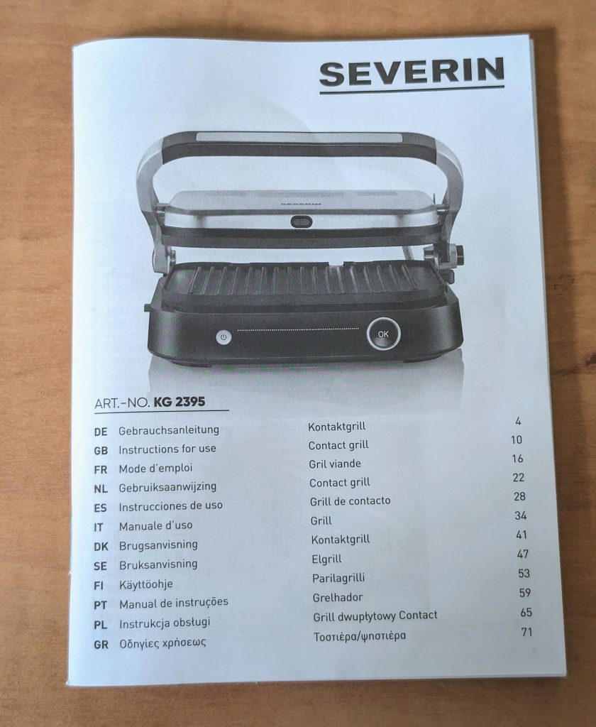 Severin KG 2395 Kontaktgrill Bedienungsanleitung