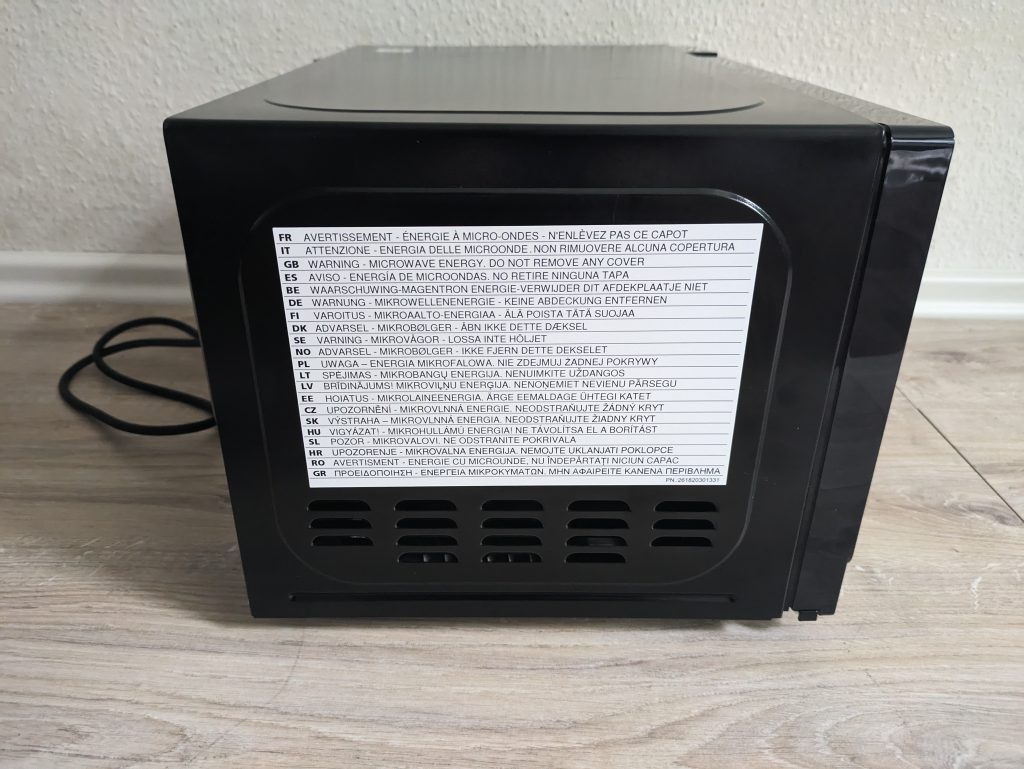 Sharp R642BKW Mikrowelle von rechts