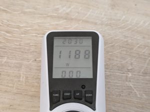 Stromverbrauch der Bosch FFL023MW0 Serie 2 Mikrowelle im Betrieb