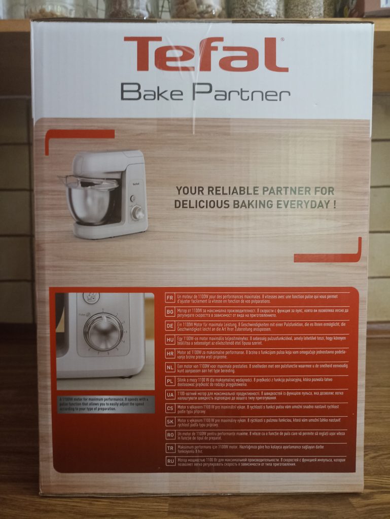 Tefal Bake Partner Küchenmaschine, Verpackung Seitenansicht 2