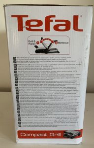 Tefal GC3050 2-in-1-Kontaktgrill im Karton von der Seite