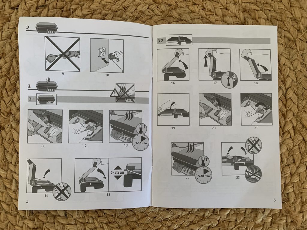 Tefal GC3050 Kontaktgrill Bedienungsanleitung von innen