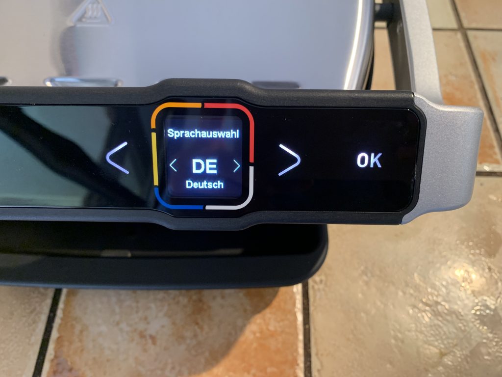 Tefal OptiGrill Elite GC750D16 Kontaktgrill Sprachauswahl
