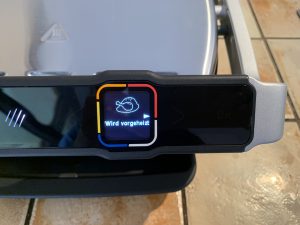 Tefal OptiGrill Elite GC750D16 Kontaktgrill im Aufheizmodus