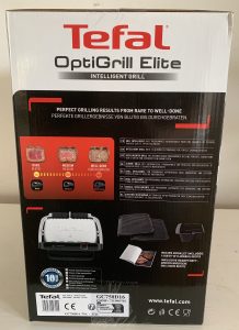 Tefal OptiGrill Elite GC750D16 Kontaktgrill im Karton von rechts
